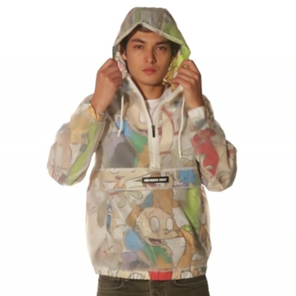 Members Only Translucent Nickelodeon Print Pullover Jacket Size XL - Picture 5 of 16